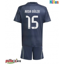 Camiseta Real Madrid Arda Guler #15 Visitante Equipación para niños 2025-26 manga corta (+ pantalones cortos)